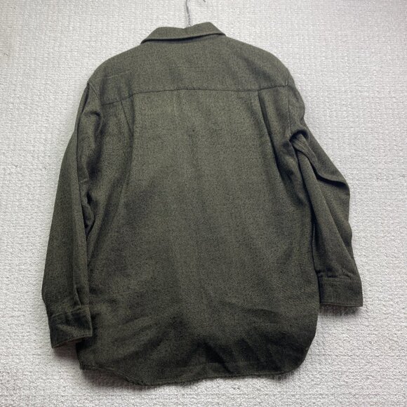 Natural Issue Rugged Wear Heavy Flannel Dark Green Shirt Men Sz M Long Sleeve - Picture 11 of 16